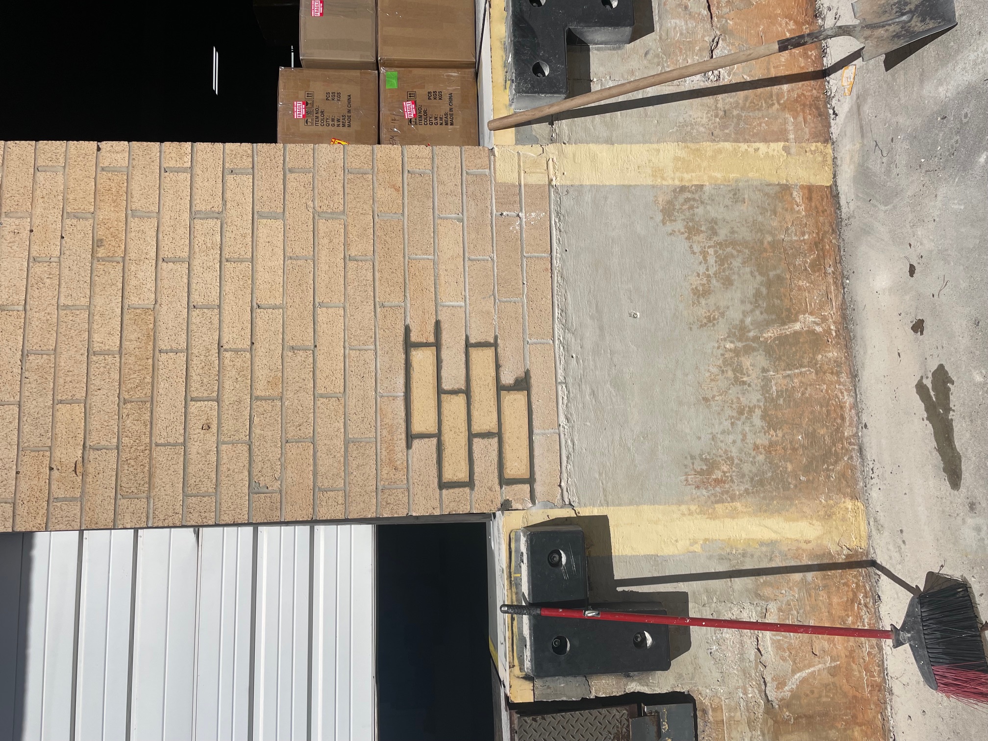 Brick wall repair completed